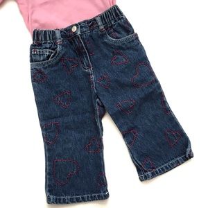 ❤️GYMBOREE JEANS WITH EMBROIDERED HEARTS